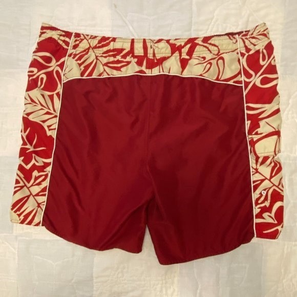 Men's XXL swimsuit, Red and cream with liner, 100% Polyester - Picture 5 of 8